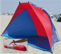 Abri de plage synthétique 100 cm (profondeur) x 100 cm traité anti-uv, tapis de sol solidaire