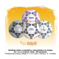 Ballon de football club et compétition avec personnalisation publicitaire taille officielle (taille 5) - compétition -