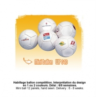 Ballon de football miniature avec impression publicitaire d'un ou plusieurs logos. mini ballon de foot 12