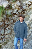 Blouson polaire zippé fruit of the loompolaire 100 % polyester (gris : 75 % polyester 25