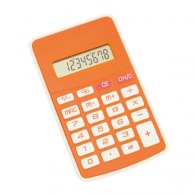 Calculatrice 8 digits en plastique avec touches blanches. - 67 x 115 x 8 mm