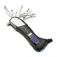 Manomètre pour pneus avec lampe, ce, couleur diode blanche, couleur diode rouge, eclairage, coupe ceinture, couteau,