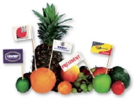Pique cocktail avec drapeau personnalisé - convient pour des dés de fromages et pour toute dégustation