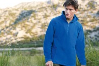 Polaire col zippé fruit of the loompolaire 100 % polyester (gris : 75 % polyester 25