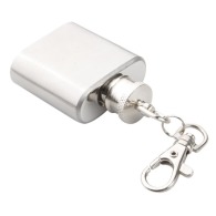 Porte-clés avec mini gourde en métal - 58×42×12 mm