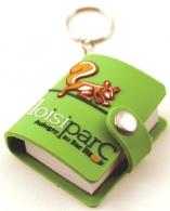 Porte-clés bloc-notes publicitaire personnalisé : memo book pvc souple injecté 50 pages papier blanc. prix incluant