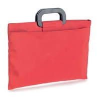 Sac porte-document en microfibres, avec anses en plastique.