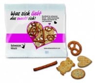  sachet d'amuse-gueules ou de petit bretzel personnalisé avec votre création 


 dimensions : 110 x