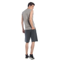 Short homme b&c100 % coton pré-rétréci à fil de chaîne continu (ring-spun), taille élastique, 2 poches