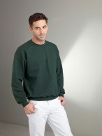 Sweatshirt manches droites gildan50 % coton 50 % polyester, finitions doubles piqûre, col et poignet en