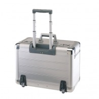 Trolley en aluminium, fermeture à code, poignée téléscopique intégrée, roues de skateboard, intérieur en tissu, grand