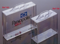 Valise transparente publicitaire personnalisée en plexiglas / mallette transparente. cette valise transparente est à utiliser comme