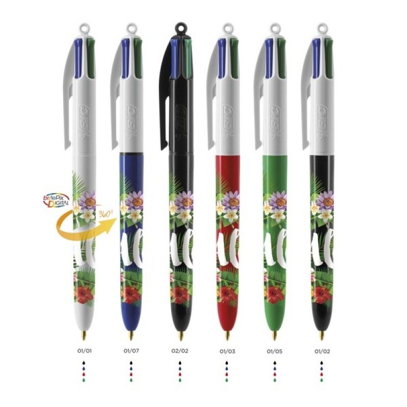 Stylo 4 couleurs, stylo publicitaire, Bic 4 couleurs classique  personnalisable