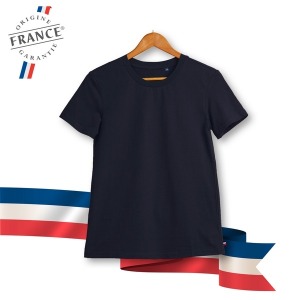 T-shirt bio 160g couleur fabriqué en france