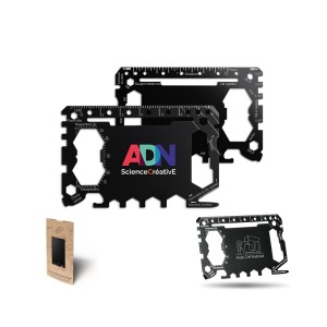 Carte outil multifonction personnalisé en acier inoxydable