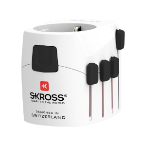SKROSS Adaptateur personnalisable de Voyage universel 3-Pôles Pro