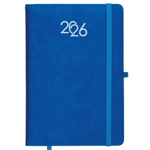 Agenda journalier publicitaire 2026, couverture rigide en PU thermocollé avec piqûres sur les bords
