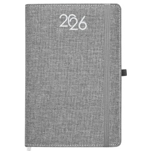 Agenda personnalisable quotidien 2026, couverture rigide en PET recyclé avec effet de mélange