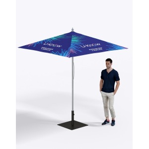 Parasol carré publicitaire aluminium de 2x2m