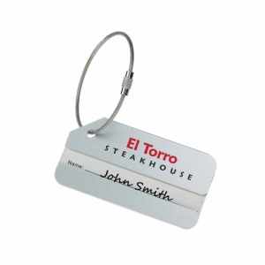 Luggage Tag Aluminium Silver