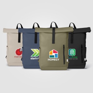 Sac à dos publicitaire recyclé imperméable à roulettes Sérigraphie