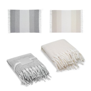 Couverture personnalisable en polyester recyclé 100% rPET 300g/m², au toucher mohair - Comfy