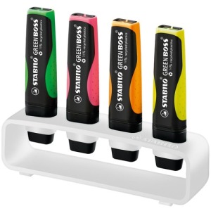 STABILO GREEN BOSS Set de bureau de 4 surligneurs personnalisés