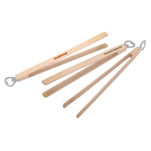 Pince à griller en bois avec décapsuleur