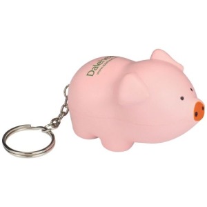 Porte-clés cochon anti-stress avec logo