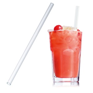 Lot de 50 pailles personnalisables en verre 20 cm
