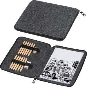 Set de peinture dans un étui en feutrine