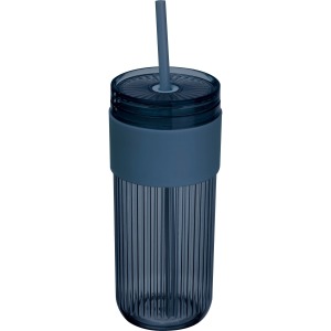 Tasse à rayures avec paille SOLEDAD