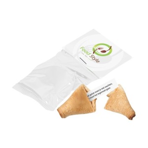 Biscuit de fortune avec la carte d'en-tête