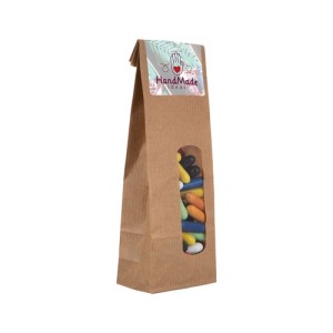 Sachet kraft de bonbons avec étiquette 100g