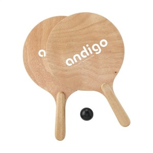 Playa Wood BeachTennis publicitaire jeu de plage