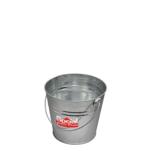 Seau de service personnalisable en acier galvanisé 10cm
