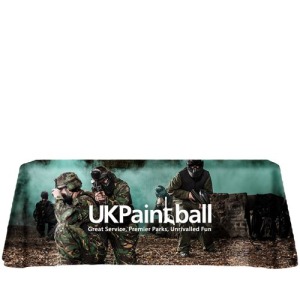Nappe avec logo ajustée à couverture totale - 76x122cm table de 4 pieds