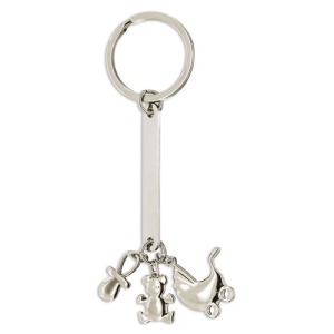 PORTE-CLÉS MÉTAL naissance CHARM personnalisable