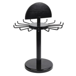 Présentoir rotatif porte-clés - bois noir