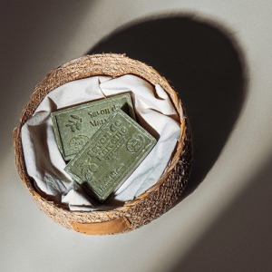 Exfoliant savon de Marseille publicitaire