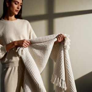 Plaid personnalisable en nid d'abeille 130x160cm