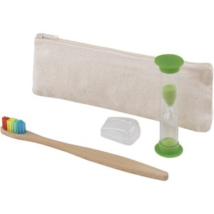 Set brosse à dents et sablier personnalisé