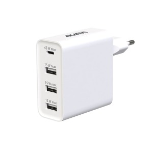 Chargeur publicitaire Secteur Intelligent 6A - 3 USB et TYPE-C 60W