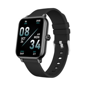 Montre connectée personnalisée noire avec un écran tactile