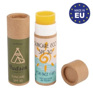 Stick solaire en carton - Crème solaire personnalisable solide
