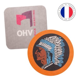 Sous-bock avec logo classique éco