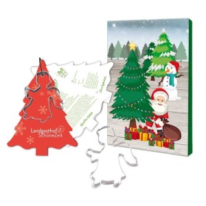 Livre de recettes de Noël, Sapin, avec moule à gâteau sapin personnalisable - Design standard