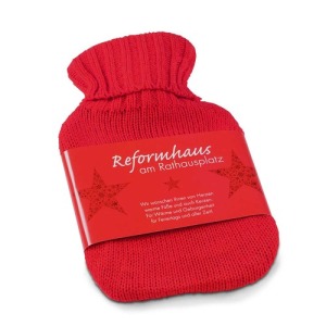 Mini bouillotte avec logo - avec bande de papier