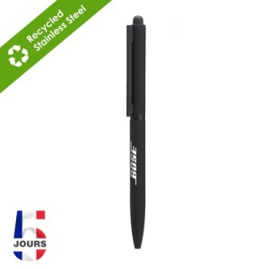 Stylo bille personnalisé stylet twist noir