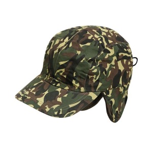 Casquette personnalisable camouflage 4 panneaux en fibre polaire et polyester